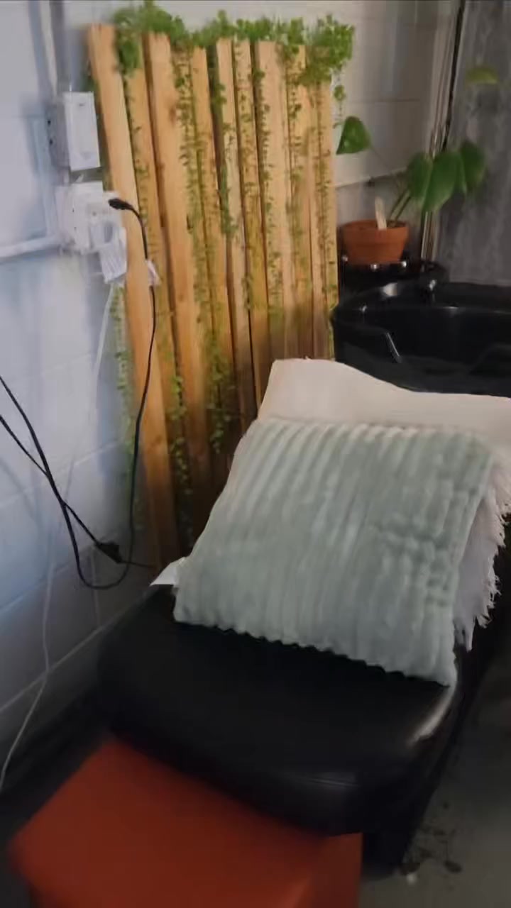 Head-spa chair and treatment space inside JasBeauty